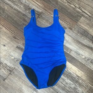 Calvin Klein Blue and One Piece Swimsuit